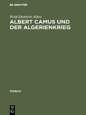 cover image of Albert Camus und der Algerienkrieg